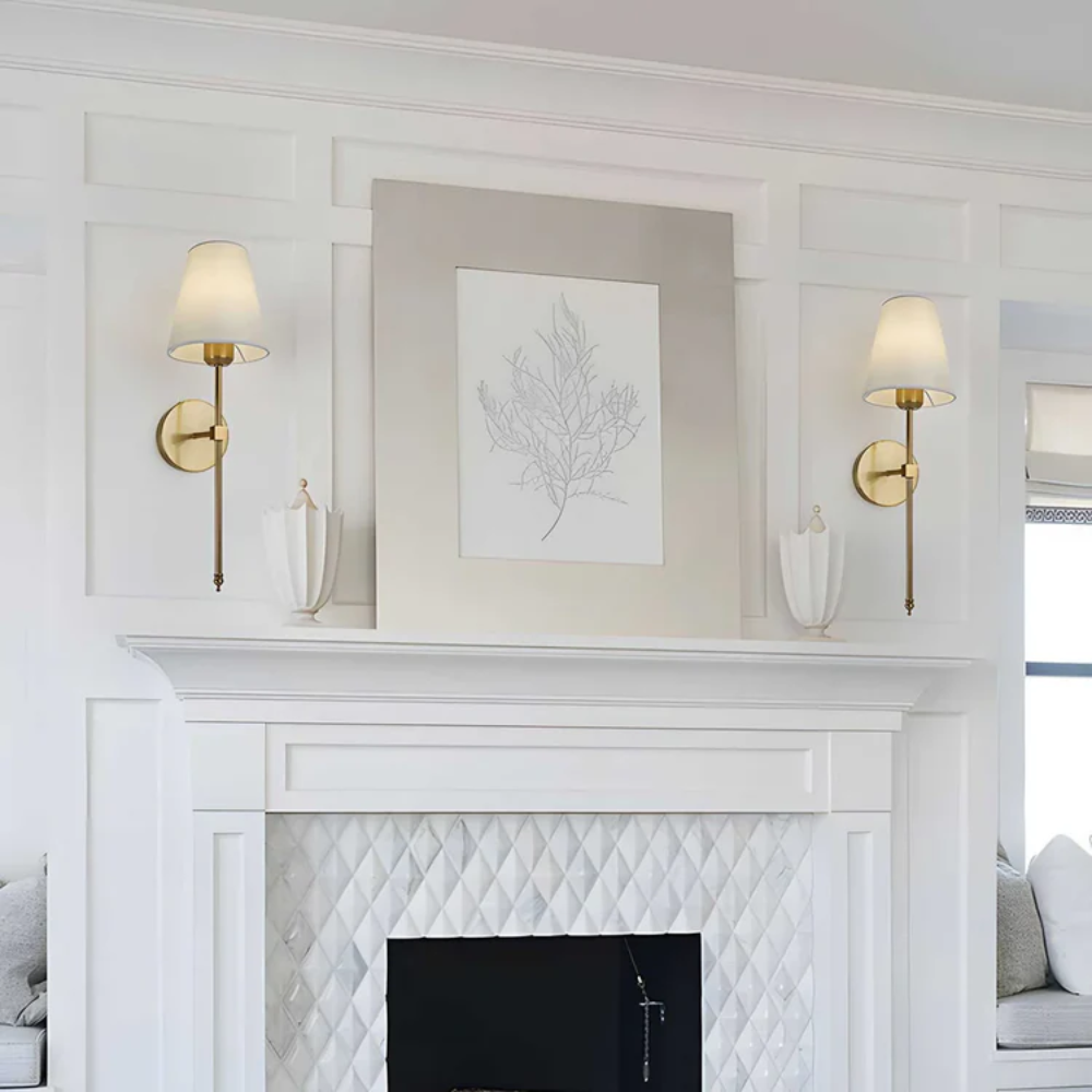 Cordless Brass Wall Sconces - Set of 2